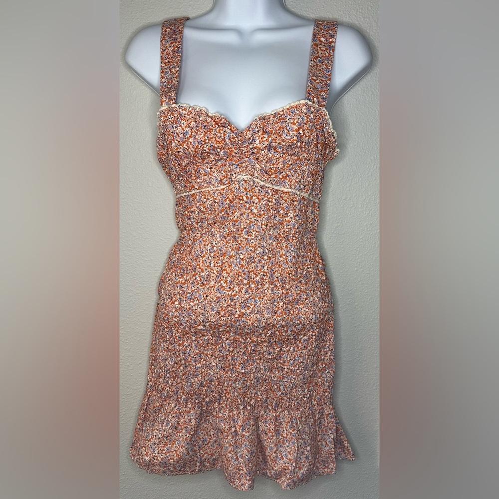 Zara Women’s Ditsy Floral Smocked Mini Dress Size XS
